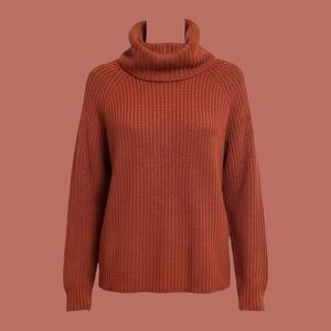 Sun & Shadow Orange Turtleneck
